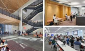 Hitt Hall at Virginia Tech, Interior View of Atrium and Classrooms