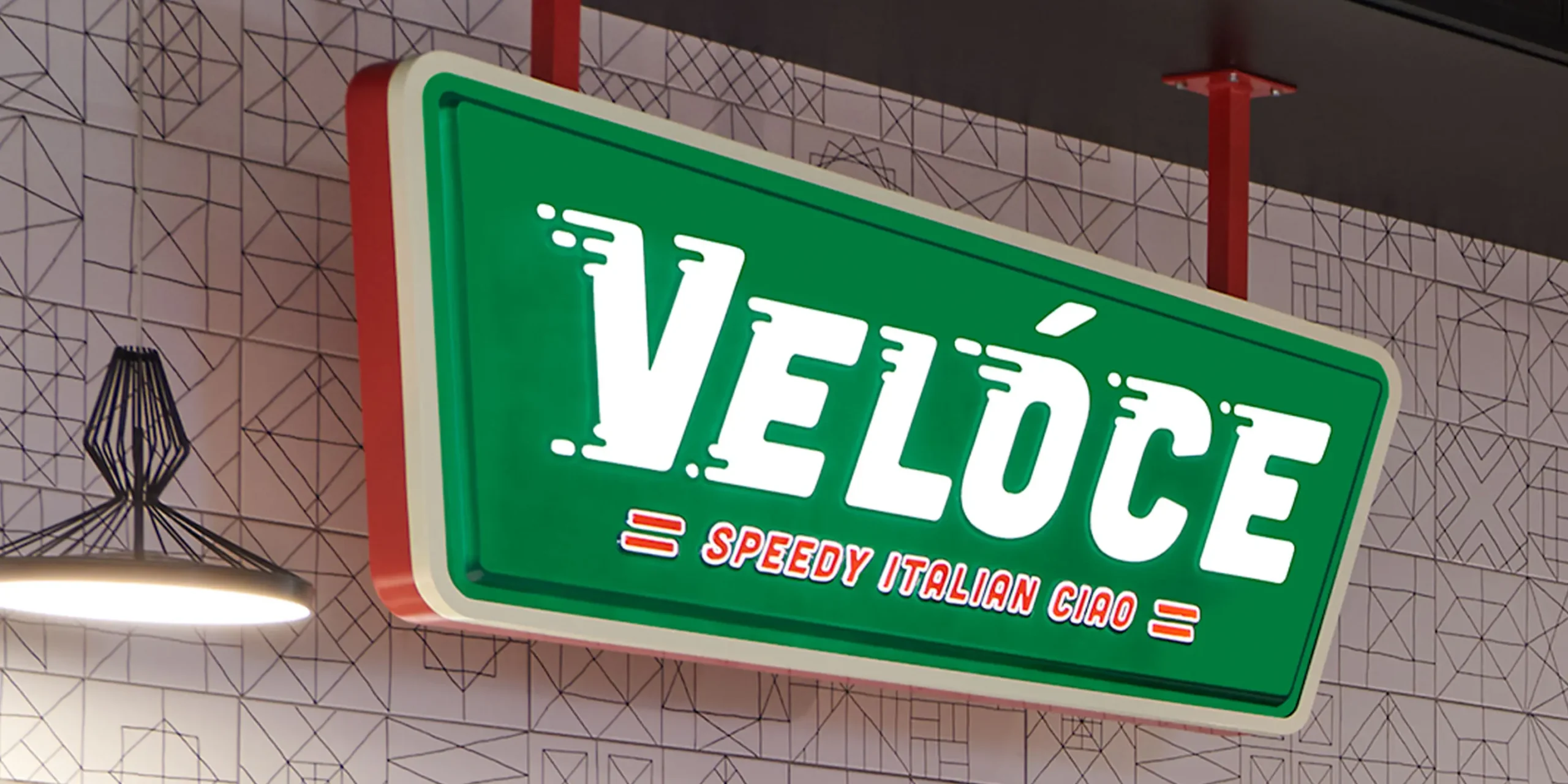 Veloce, Italian Restaurant Sign