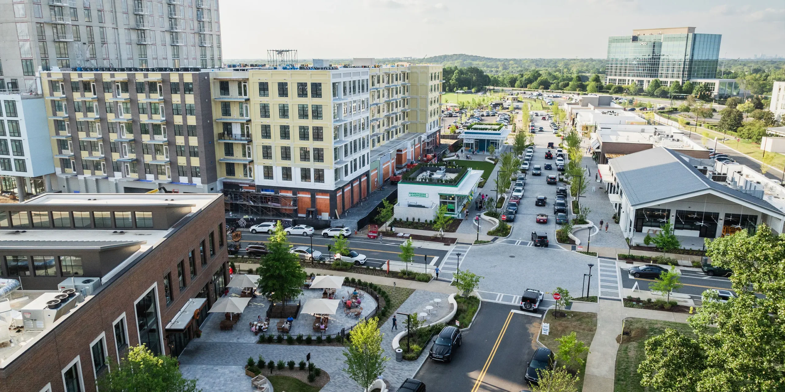 The Bowl at Ballantyne, Mixed-Use Development, Aerial View